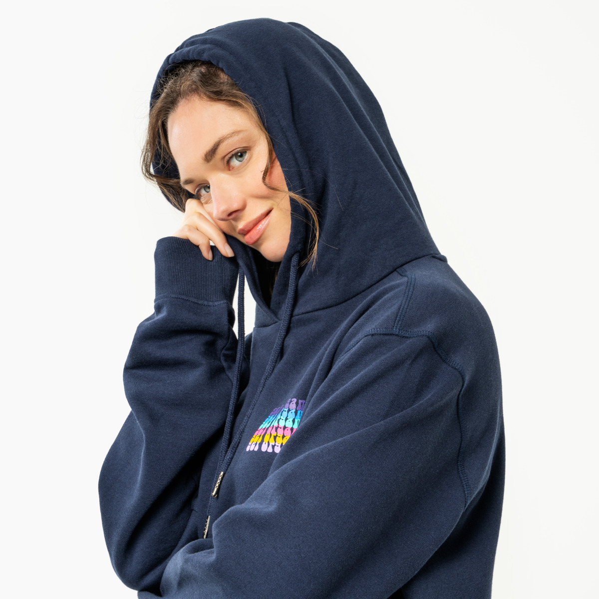 Dunkelblauer Hoodie von LIVING CRAFTS