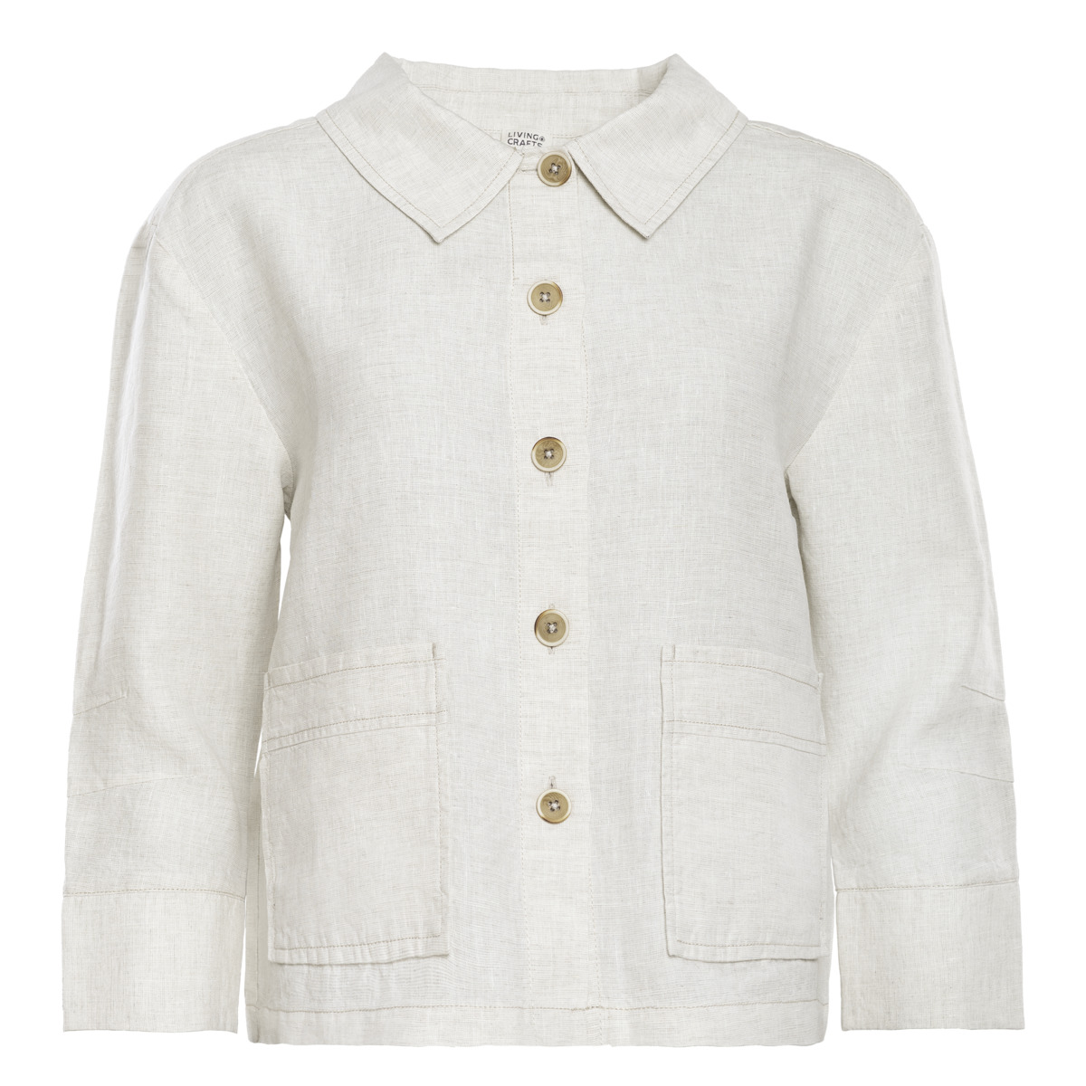 Damen Jacke ONYX in Beige aus Leinen