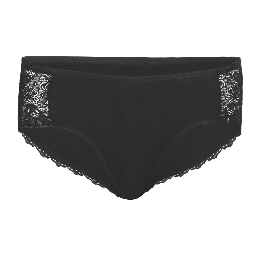 Damen Panty UVANA in Schwarz aus Baumwolle mit Elasthan – mit Stretch