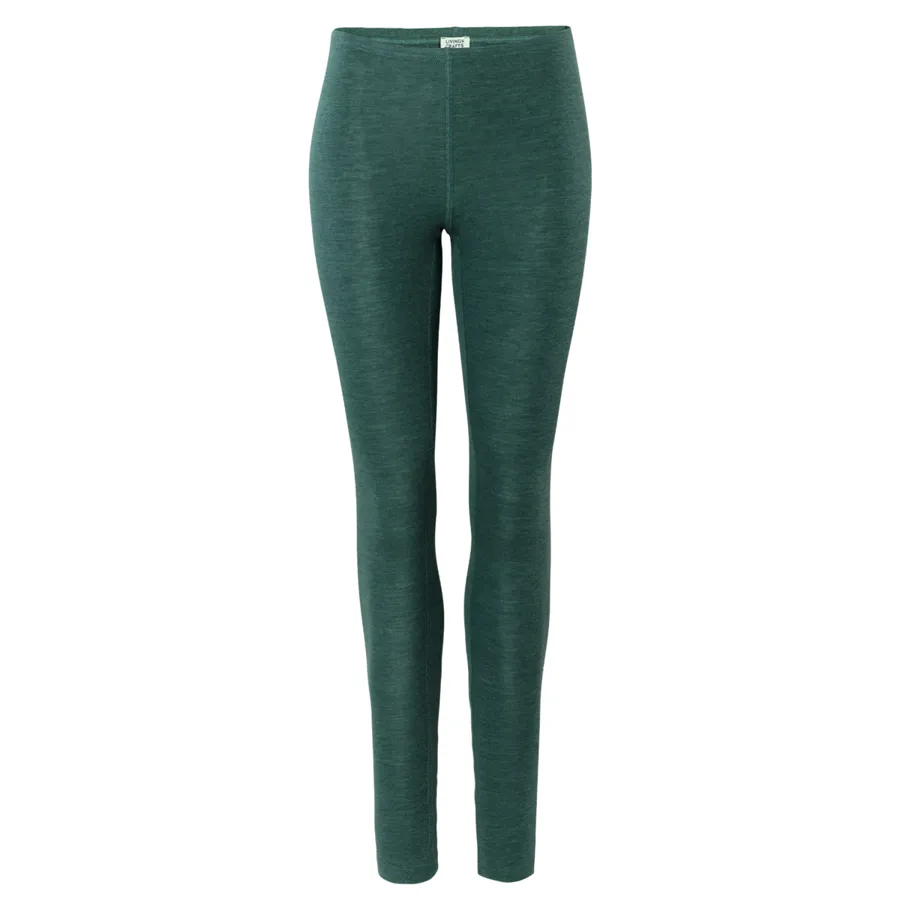 Damen Leggings BASSY in Grün aus Merinowolle – atmungsaktiv