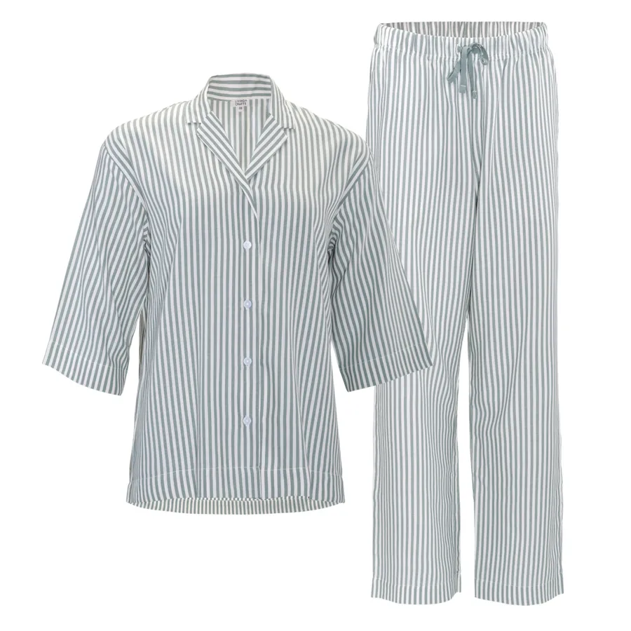 Damen Pyjama TRACEE in Gestreift aus Baumwolle – mit Stretch
