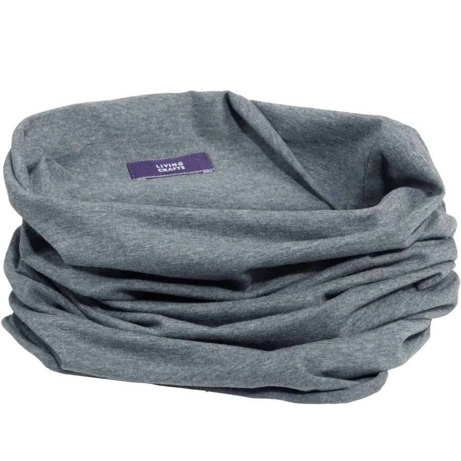 Multifunktionstuch LOURDES in Grau aus Baumwolle mit Elasthan – mit Stretch