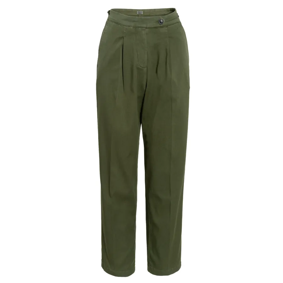 Damen Hose PHILLIS in Grün aus Baumwolle mit Elasthan – mit Stretch