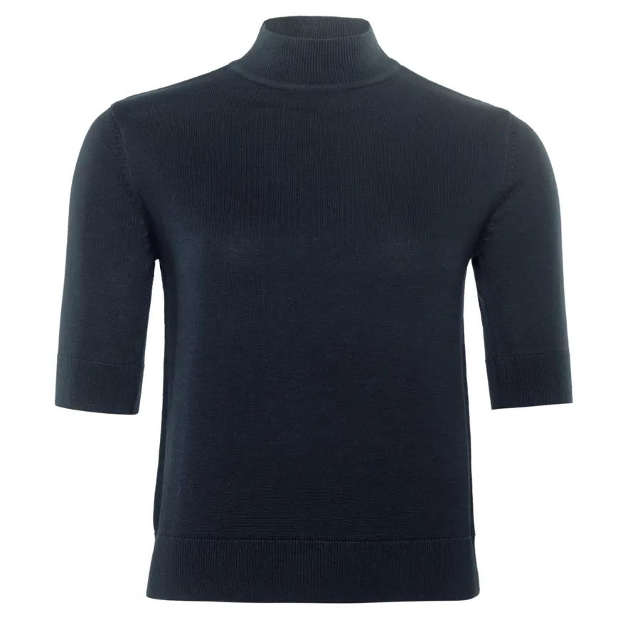 Damen Pullover SIANA in Blau aus Baumwolle – mit Ripp-Struktur