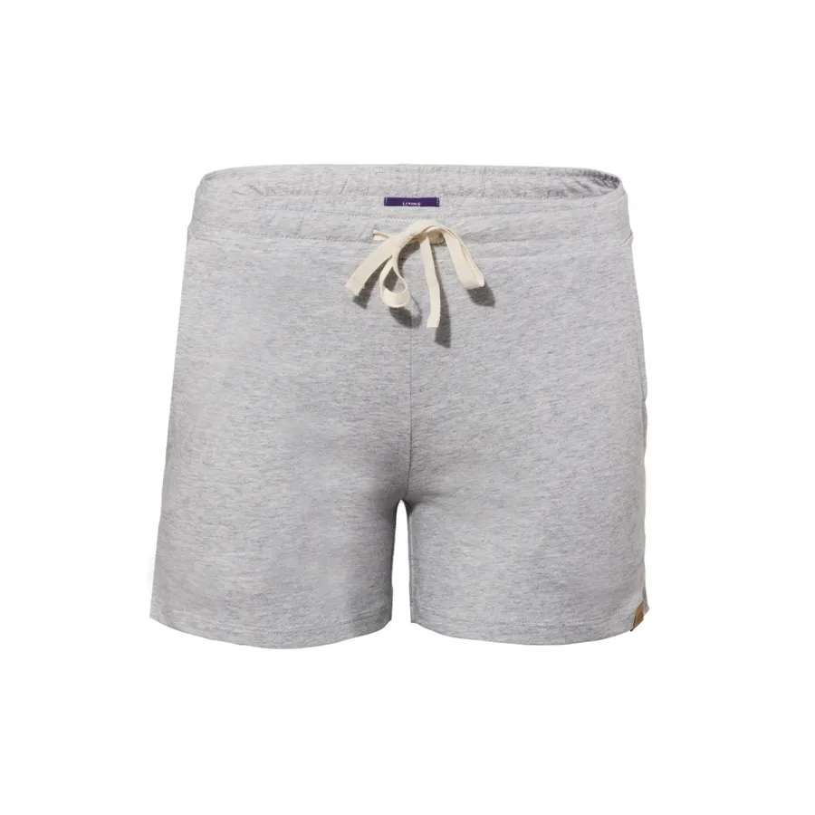 Damen Schlaf-Shorts MILA in Grau aus Baumwolle – nahtarm