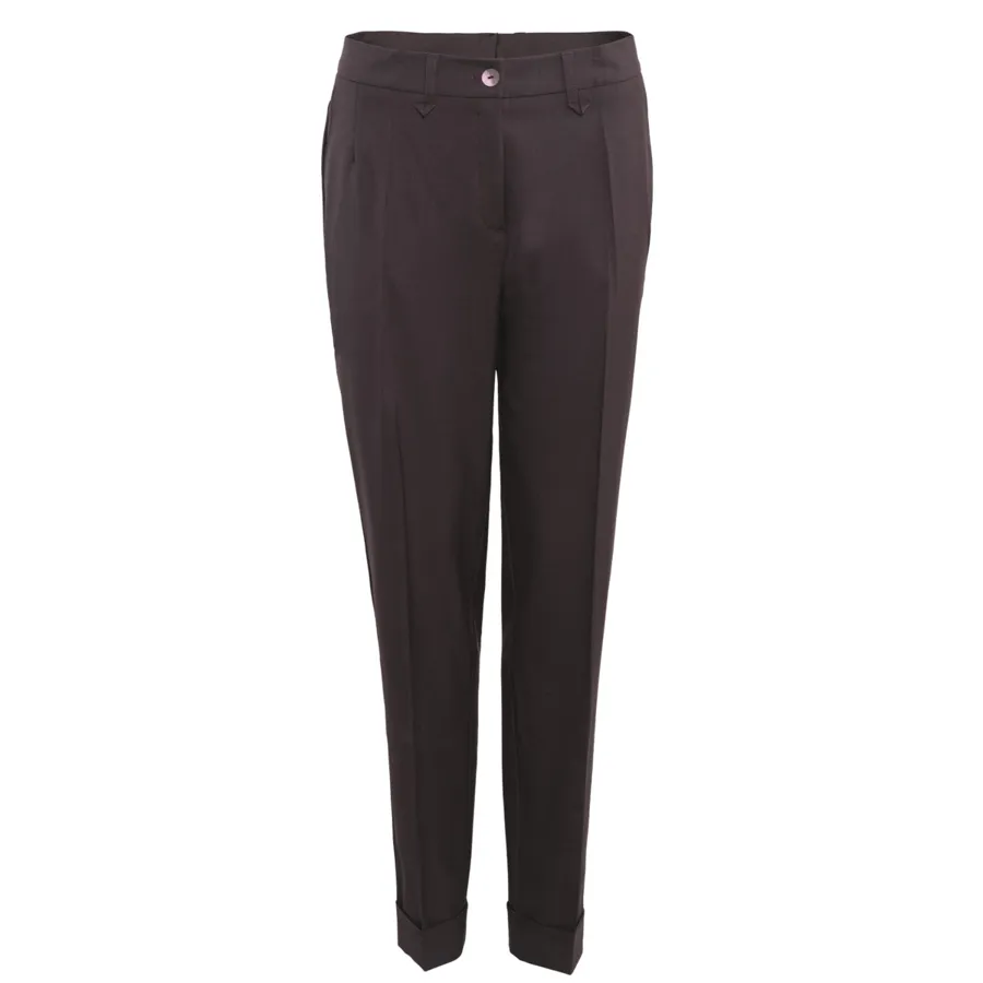 Damen Hose ARIL in Aubergine aus Wolle – weich