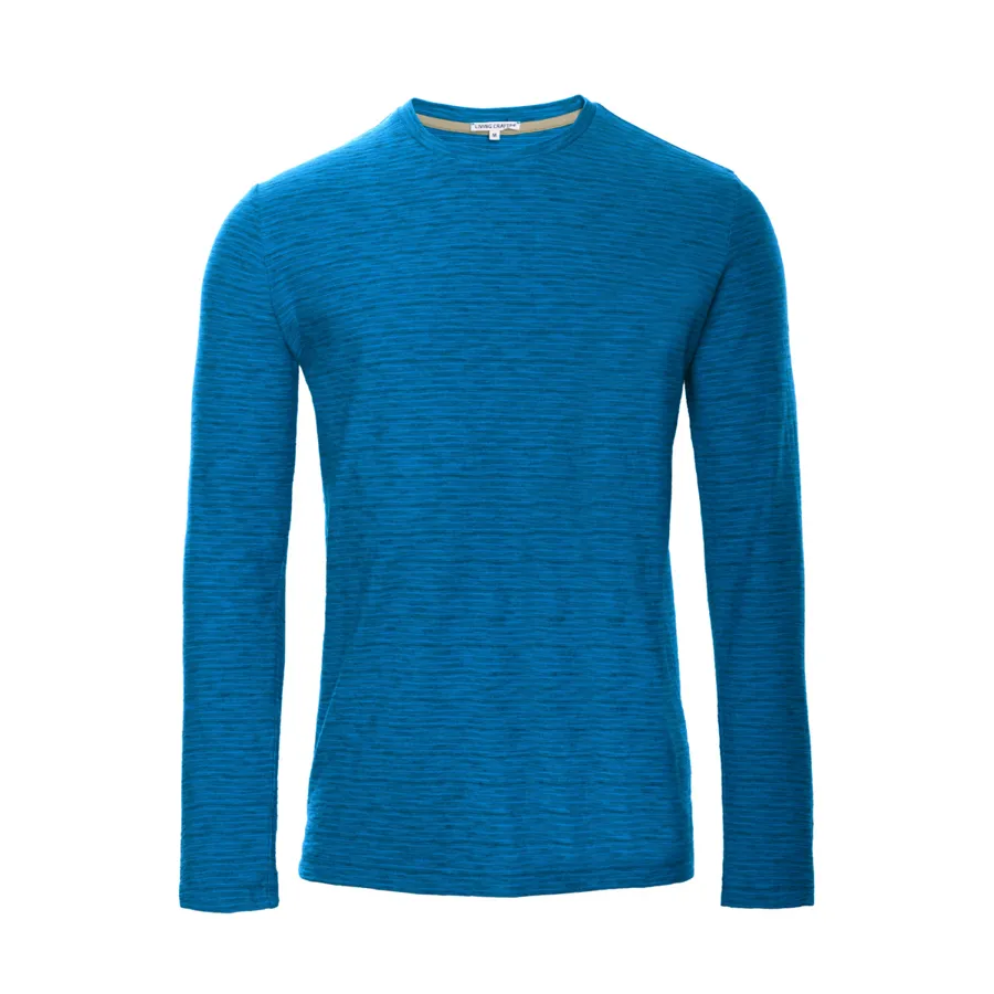 Herren Langarm-Shirt YADEN in Blau aus Baumwolle – weich