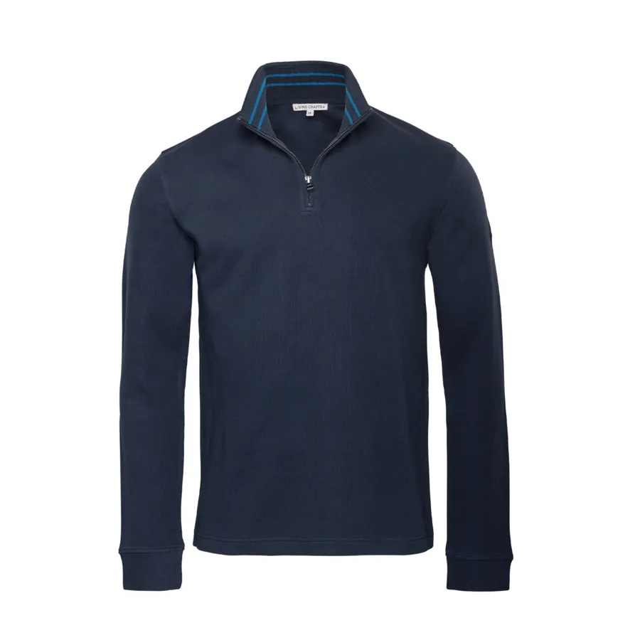 Herren Langarm-Shirt ZEDRIK in Blau aus Baumwolle
