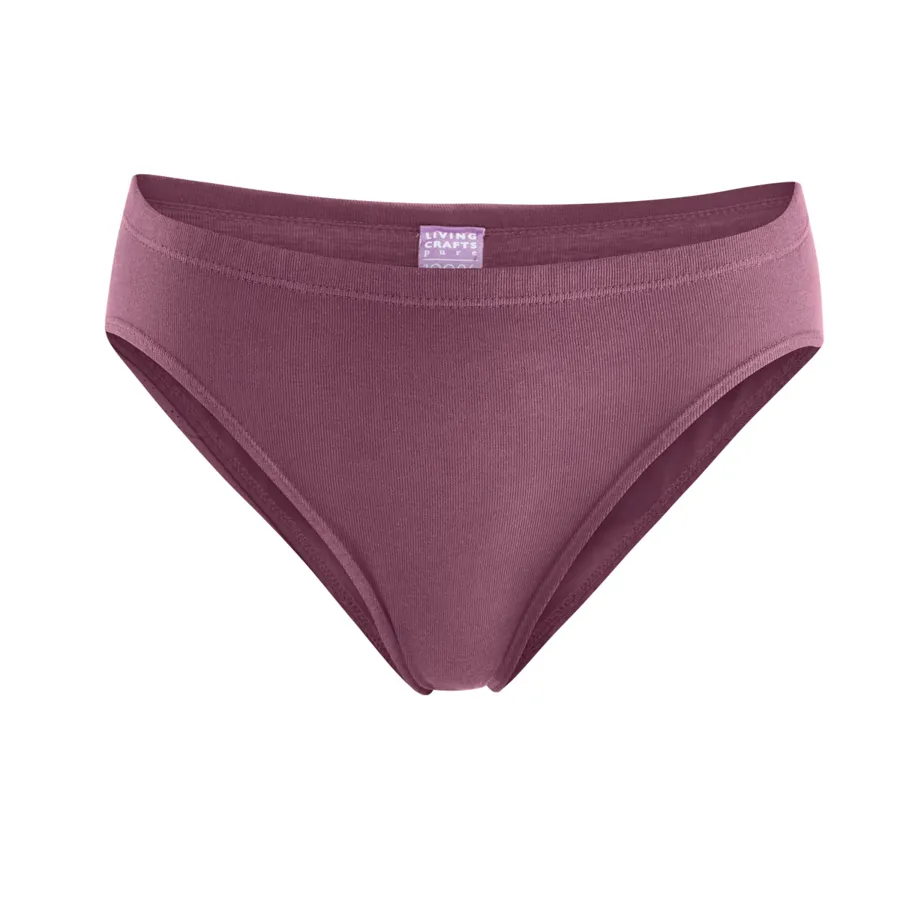 Damen Tanga-Slip JOSEFINE in Rot aus Baumwolle – mit Ripp-Struktur