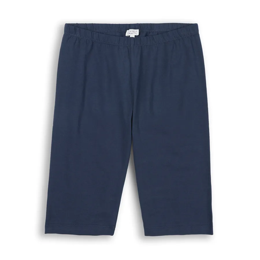 Damen Radlerhose IDINA in Blau aus Baumwolle mit Elasthan – nahtarm