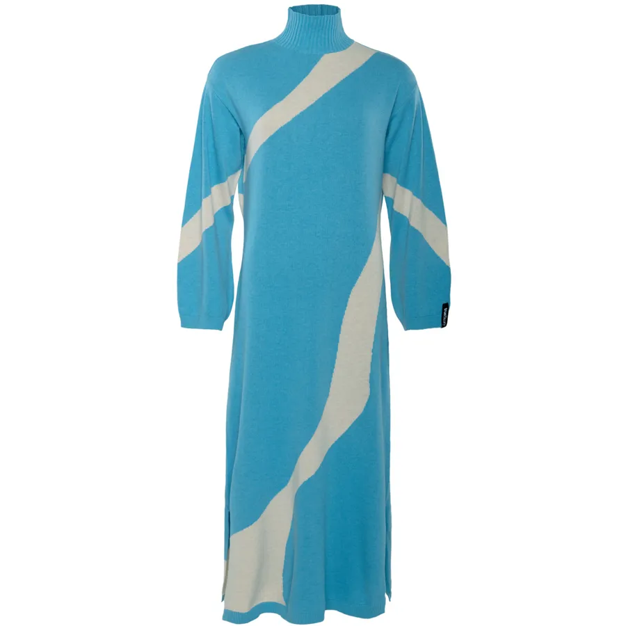 Damen Strickkleid EELA in ARTA aus Baumwolle mit Wolle – mit Ripp-Struktur