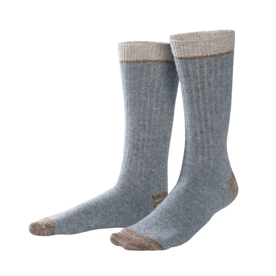 Unisex Socken PATRICE in Gestreift aus Baumwolle mit Wolle und Elasthan – mit Ripp-Struktur