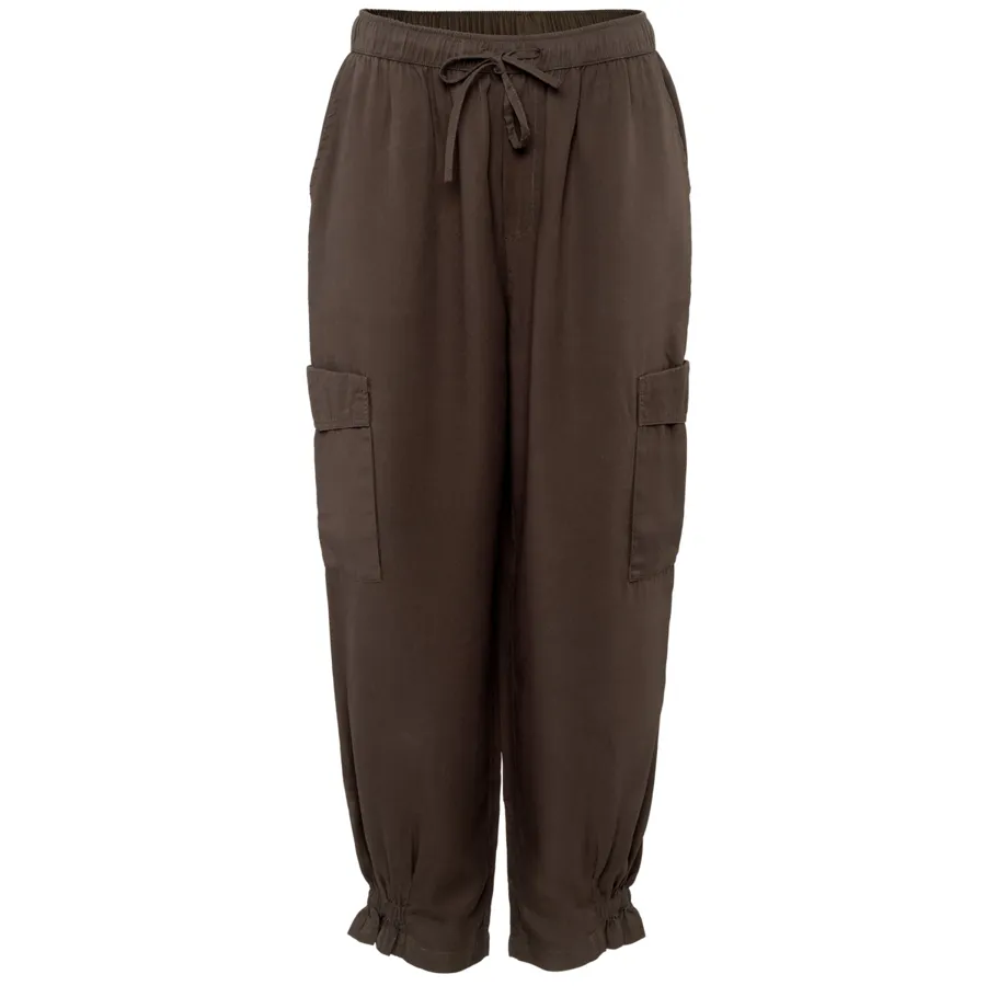 Damen Hose TINETTE in Braun aus Lyocell