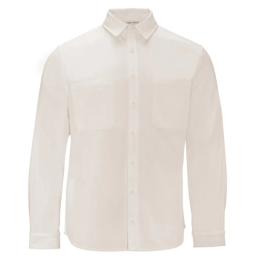 Herren Overshirt ARWIN in Weiß aus Baumwolle – nahtarm