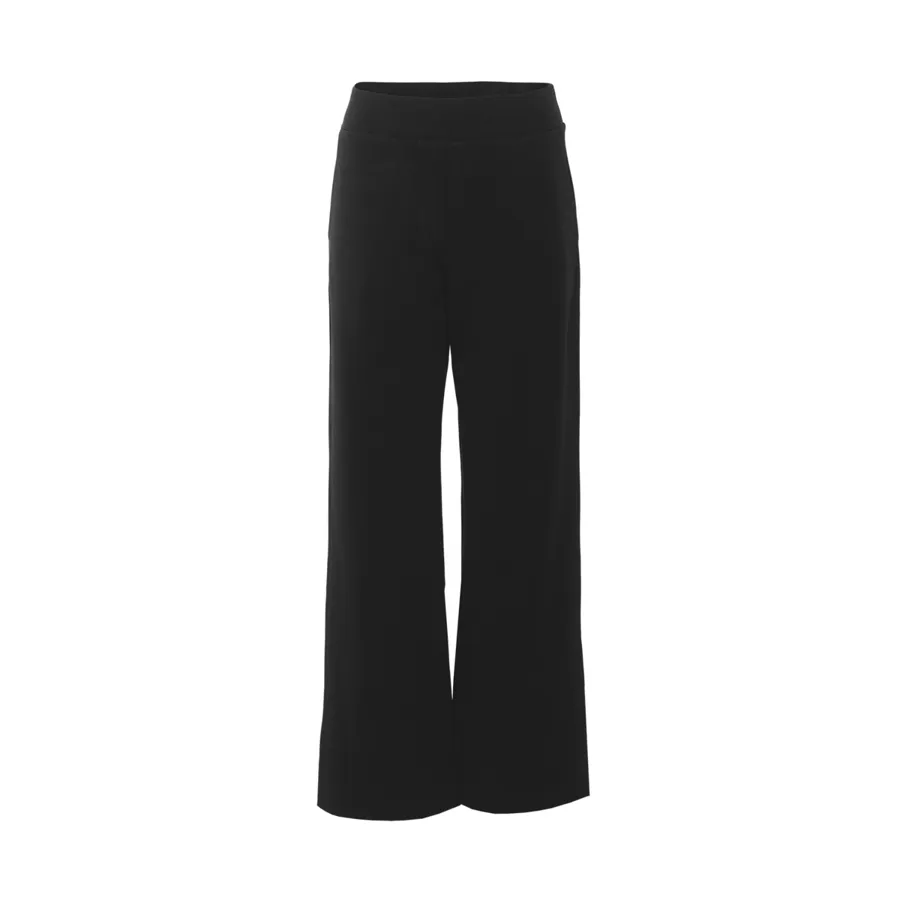 Damen Hose TAMINA in Schwarz aus Baumwolle mit Elasthan – mit Ripp-Struktur