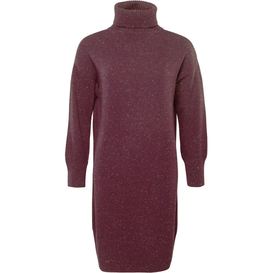 Damen Kleid PACIFICA in Rot aus Wolle – mit Ripp-Struktur