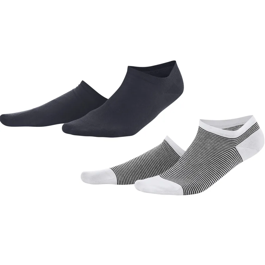 Damen Sneaker-Socken, 2er-Pack ABBY in Mehrfarbig aus Baumwolle mit Elasthan – mit Ripp-Struktur