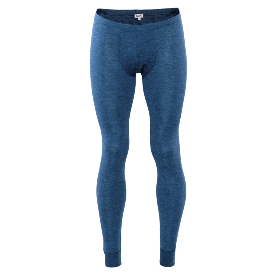 Herren Lange Unterhose LINUS in Blau aus Merinowolle – atmungsaktiv