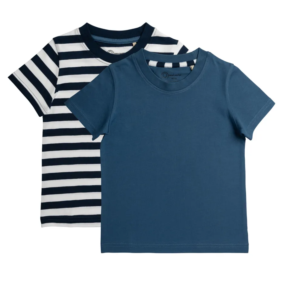 Kinder Jungen-T-Shirt, 2er Pack - LIVING CRAFTS