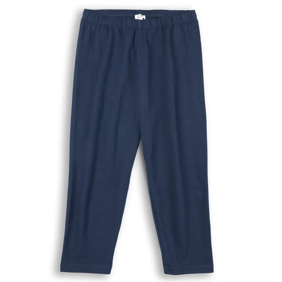 Damen 3/4-Leggings ELLEN in Blau aus Baumwolle mit Elasthan – weich