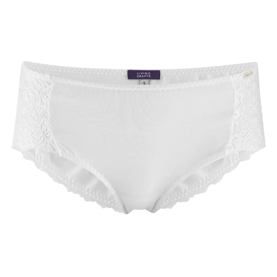 Damen Panty EVANA in Weiß aus Baumwolle mit Elasthan – mit Stretch