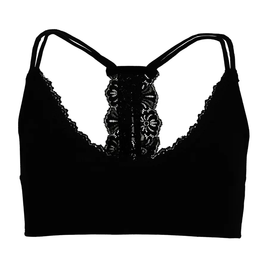 Damen Bustier USAMBARA in Schwarz aus Baumwolle mit Elasthan – weich