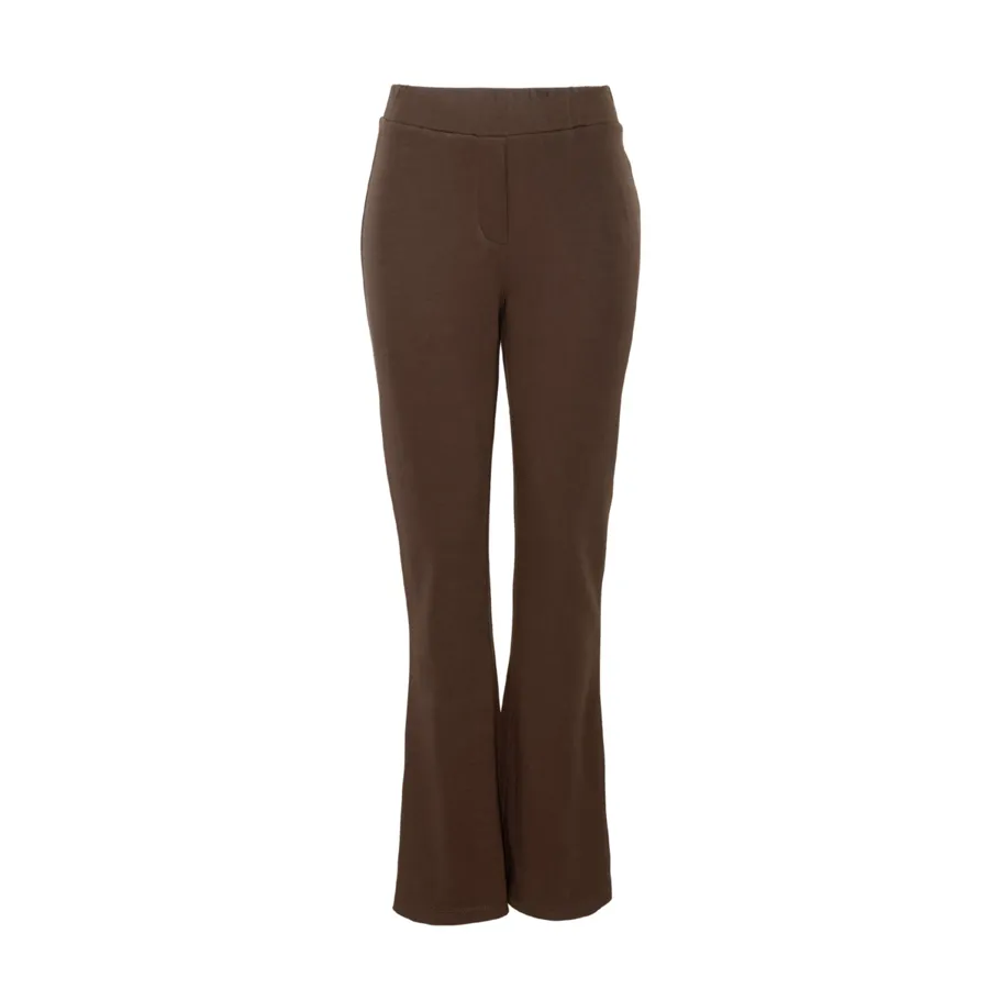 Damen Schlaghose EVOLET in Chocolate aus Baumwolle mit Polyester