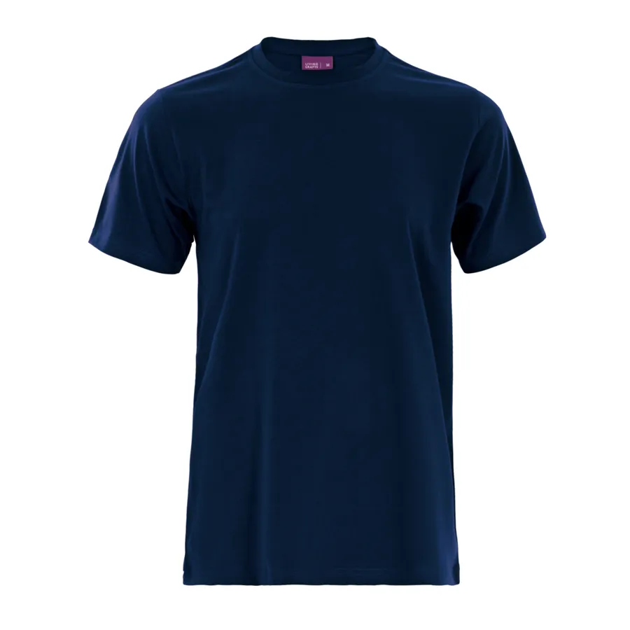 Herren T-Shirt CLARK in Blau aus Baumwolle – mit Ripp-Struktur