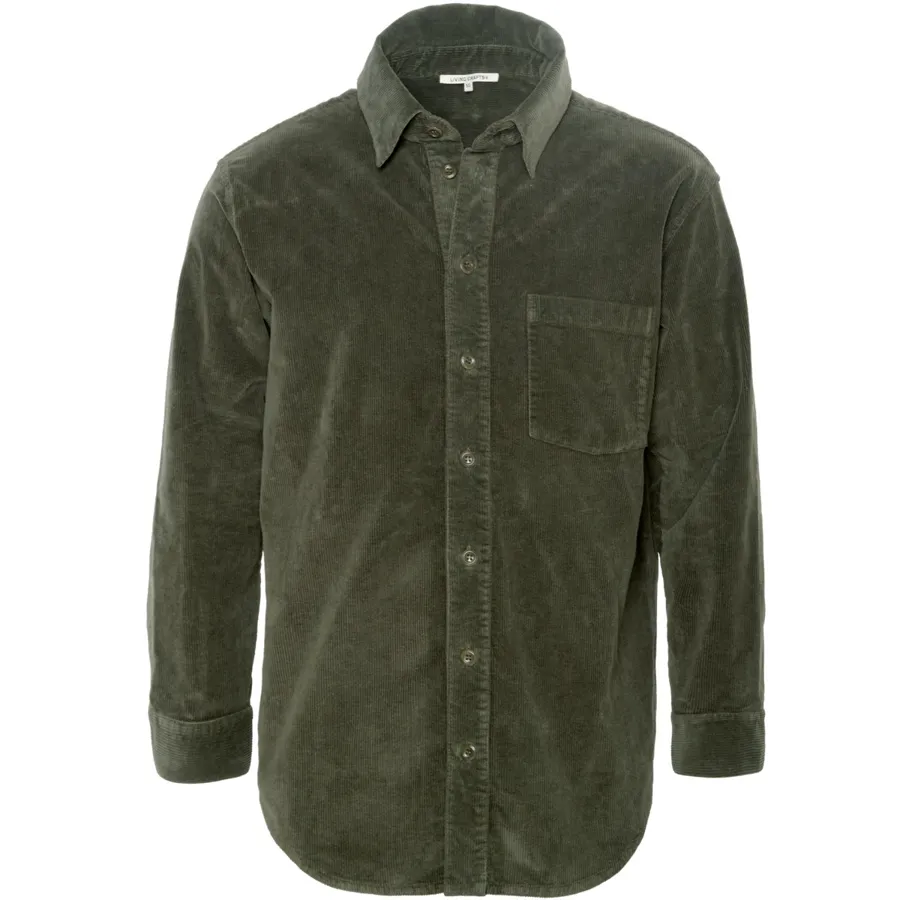 Herren Overshirt PIET in Grün aus Baumwolle mit Elasthan – weich