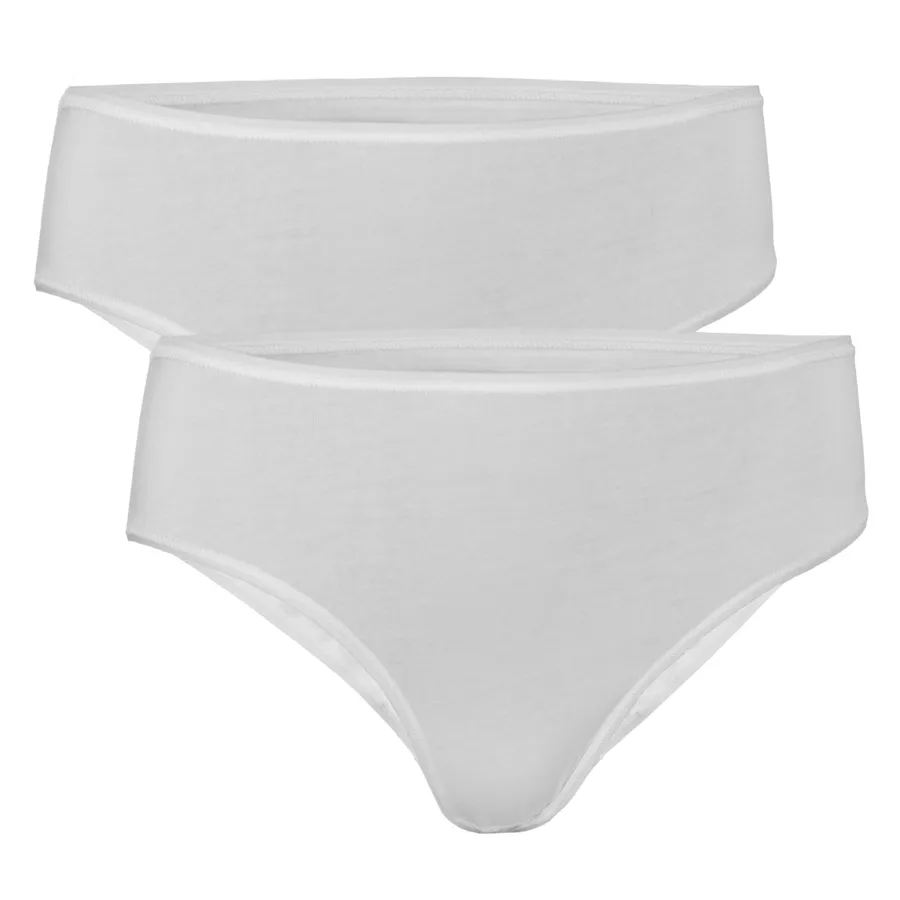 Damen Slip, 2er-Pack TARISSA in Weiß aus Baumwolle mit Elasthan – weich