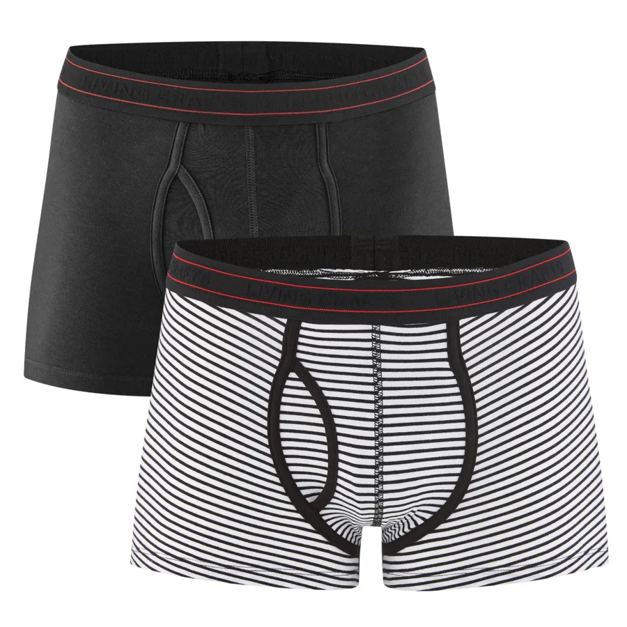 Herren Pants, 2er-Pack APOLLO in Gemustert aus Baumwolle mit Elasthan – nahtarm