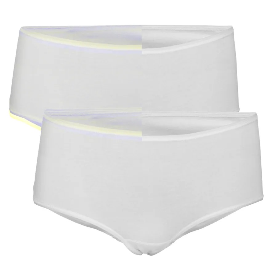 Damen Panty, 2er-Pack TANDY in Weiß aus Baumwolle mit Elasthan – weich