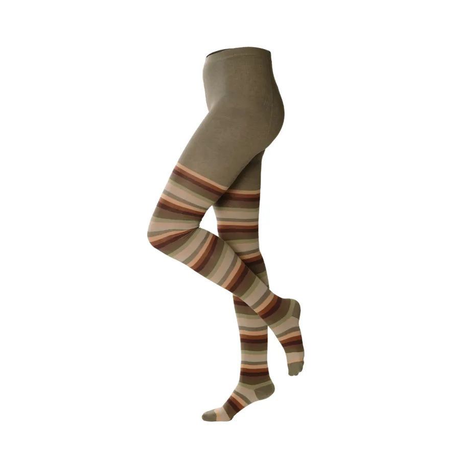 Damen Strumpfhose SELINE in Gestreift aus Baumwolle mit Polyamid und Elasthan – mit Stretch