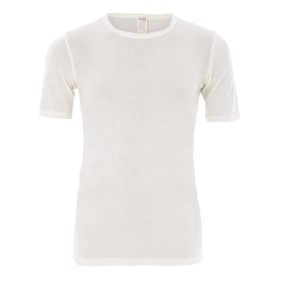 Herren Unterhemd HARRY in Beige aus Merinowolle – mit Ripp-Struktur