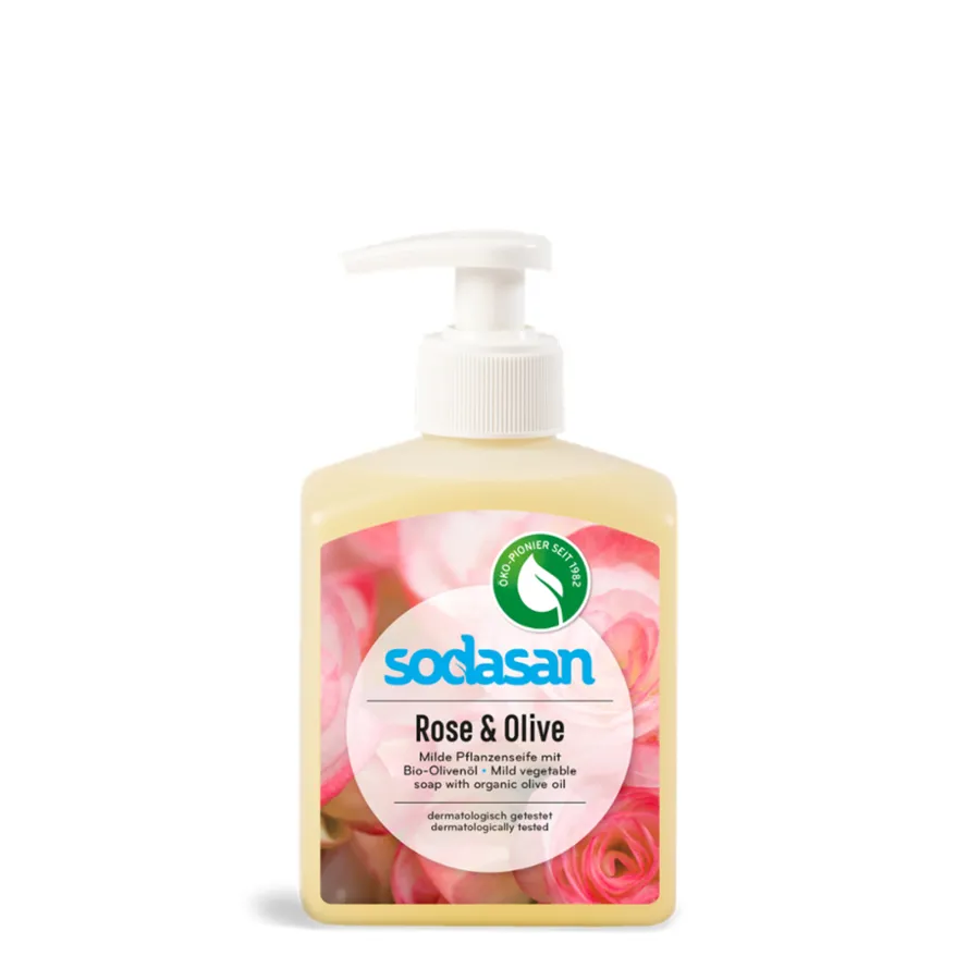 Liquid Soap Rose & Olive sodasan in N/A