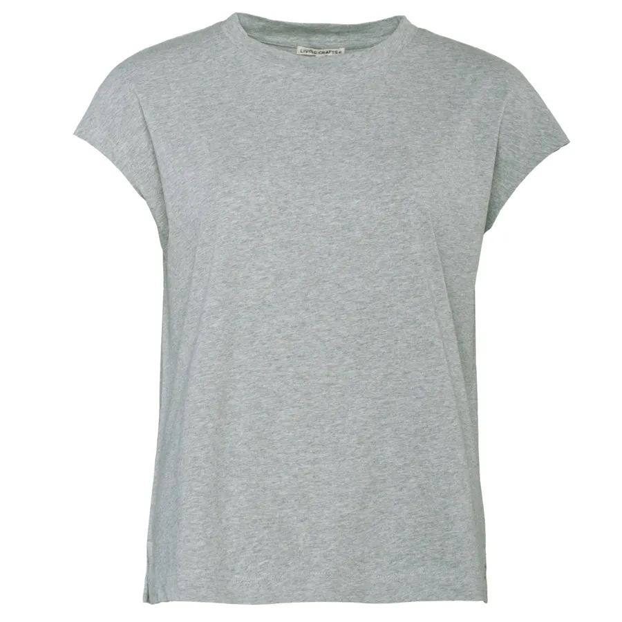 Damen T-Shirt TIDA in Grau aus Baumwolle – mit Ripp-Struktur