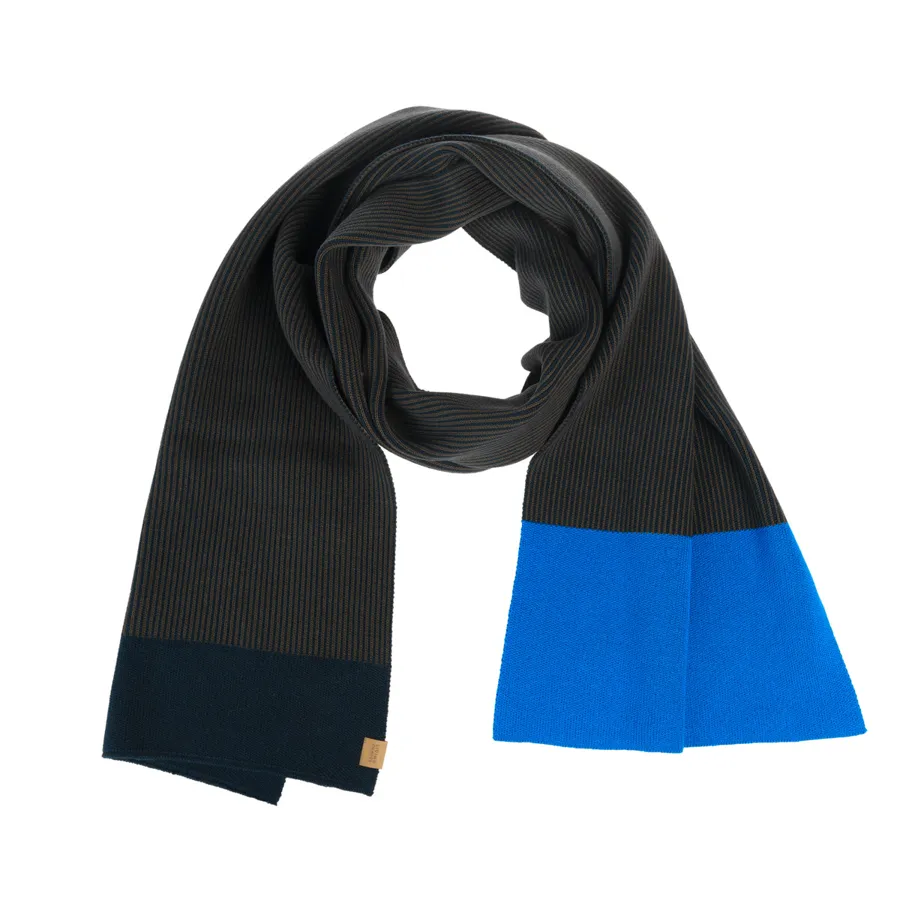 Herren Schal VINZENZO in Blau aus Baumwolle – warm