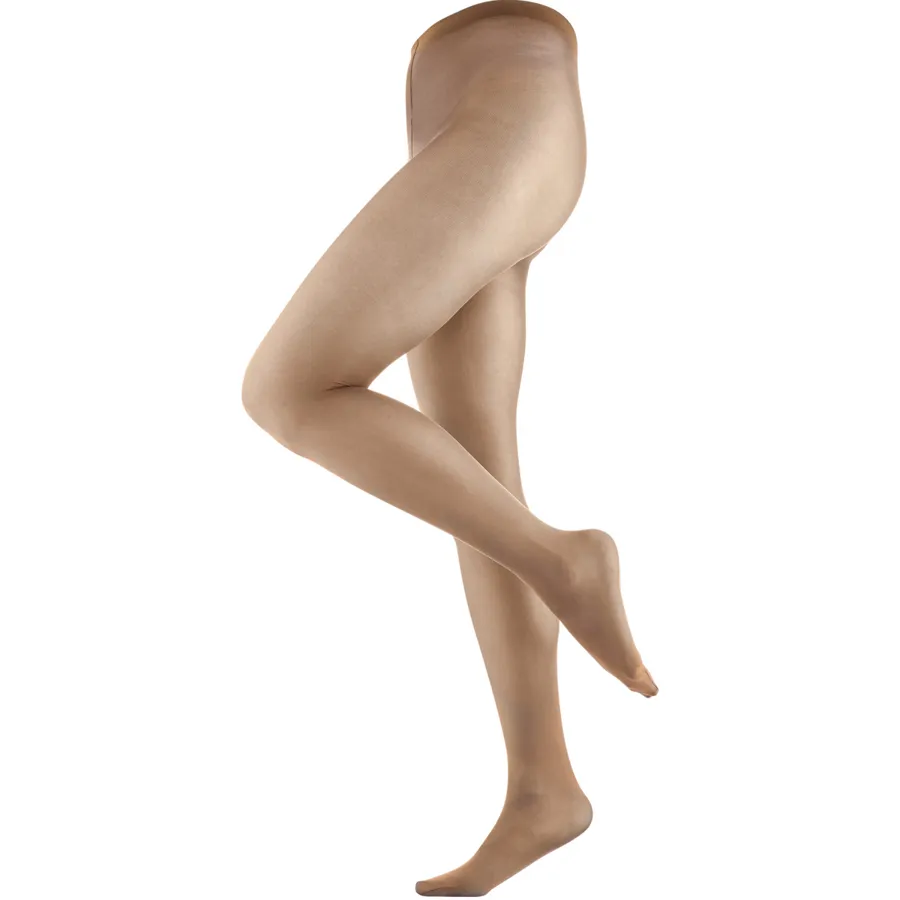 Damen Strumpfhose FRANZISKA in Beige aus Polyamid mit Elasthan – mit Ripp-Struktur