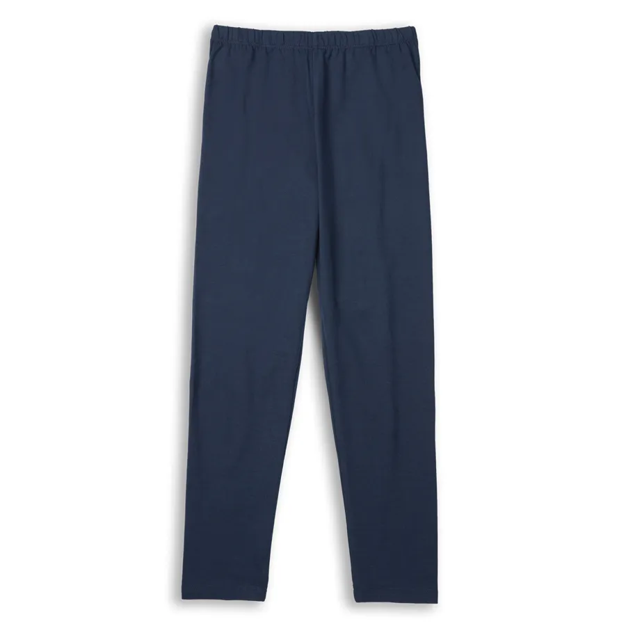 Damen 7/8-Leggings CLARA in Blau aus Baumwolle mit Elasthan – nahtarm