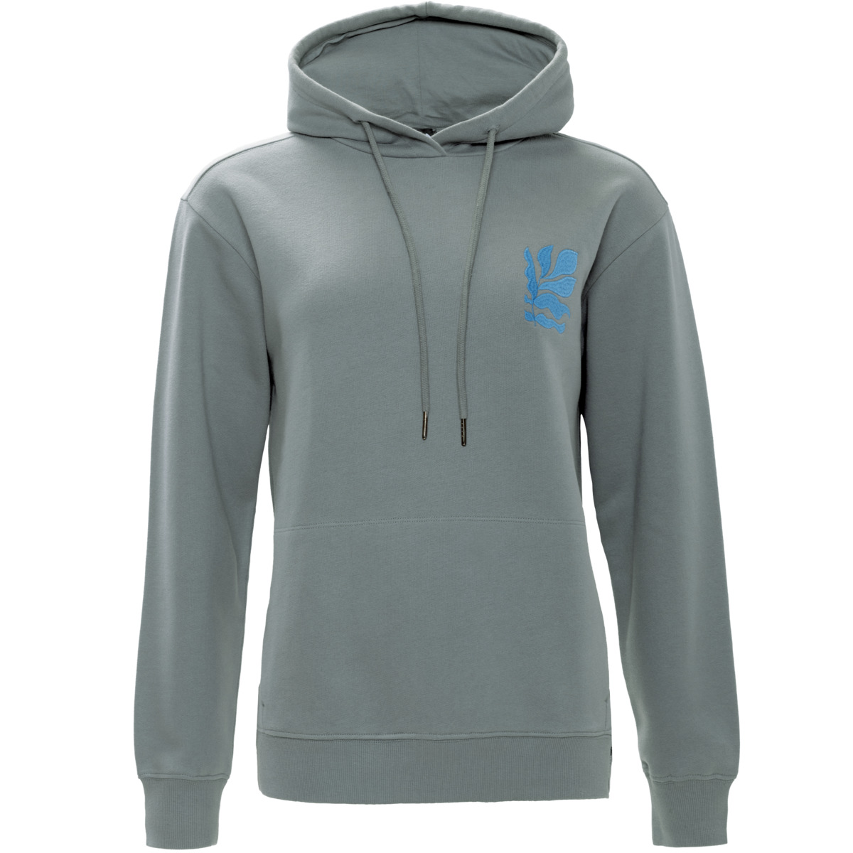 Damen Hoodie EUDORA in Grau aus Baumwolle – mit Ripp-Struktur