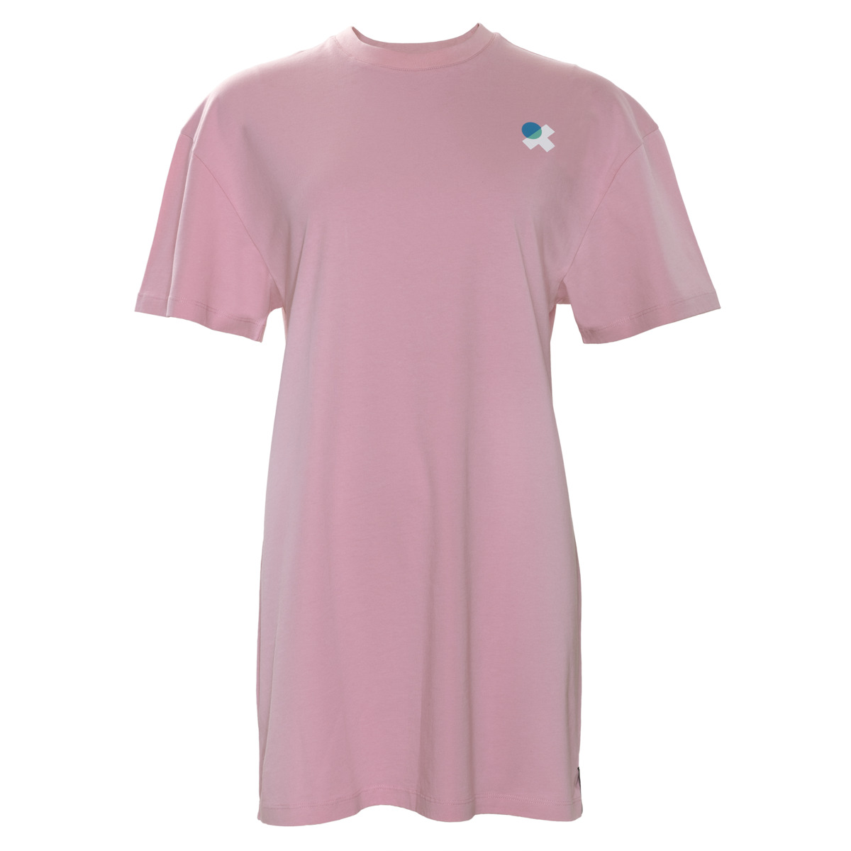 Damen Oversized T-Shirt-Kleid FLORIE in ART B aus Baumwolle – mit Ripp-Struktur